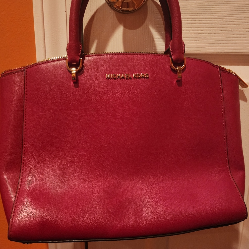 Red Michael Kors Satchel